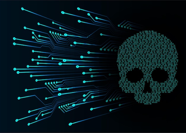vector nền tấn công của hacker mạng đầu lâu