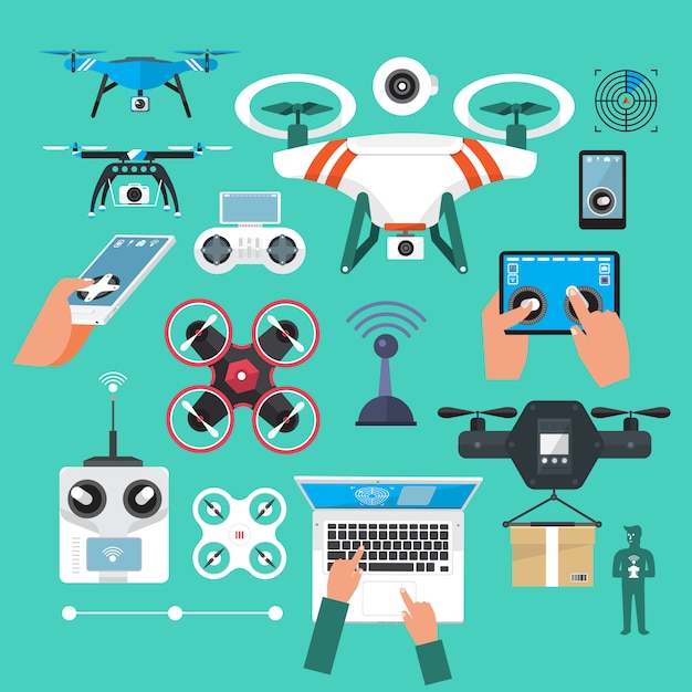 vector object drones
