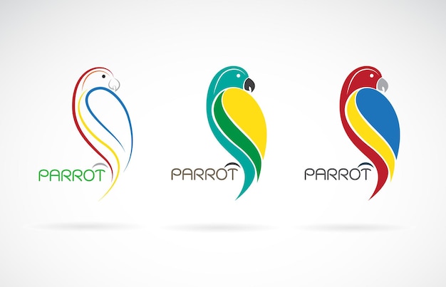 vector of a parrot design on white background bird icon wild animals easy editable layered vector illustration