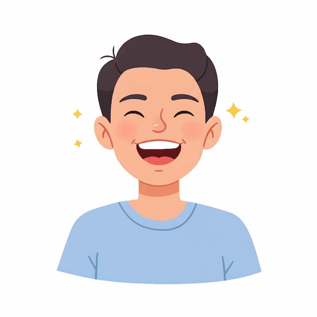 Vector of a smiling teenager