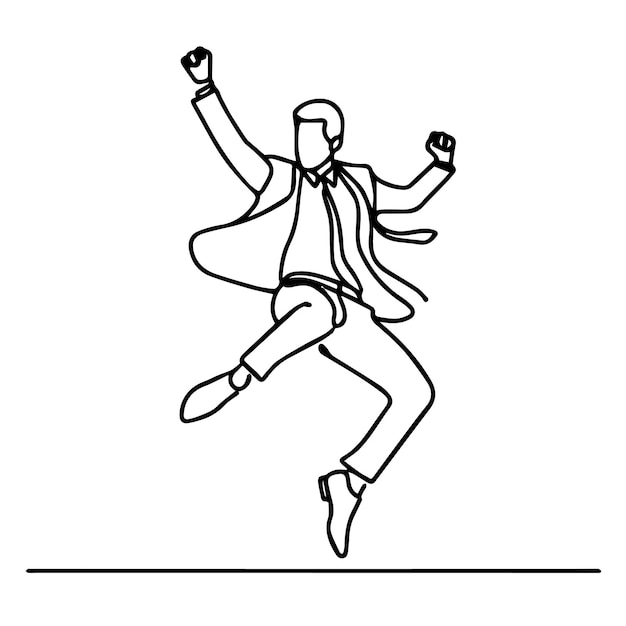vector of people dancing in a continuous line style