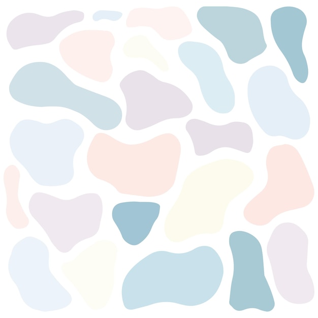 Vector pastel colors various abstract shapes Cute Boho nursery clipart Hand drawn doodle illustration Perfect for textile print baby shower kids bedroom decor birthday party packaging design