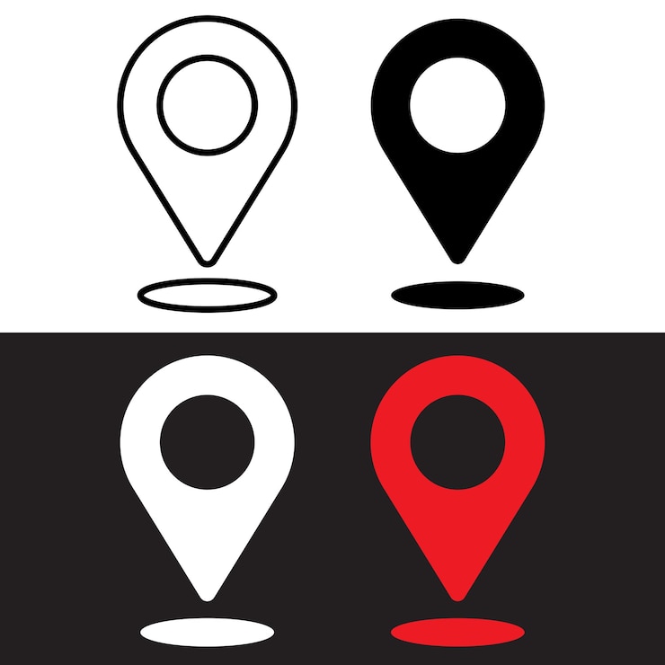Vector vector pin map and location icons