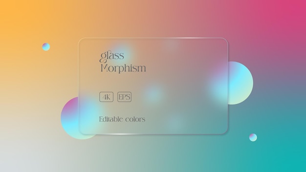 Vector realistic glass effect background