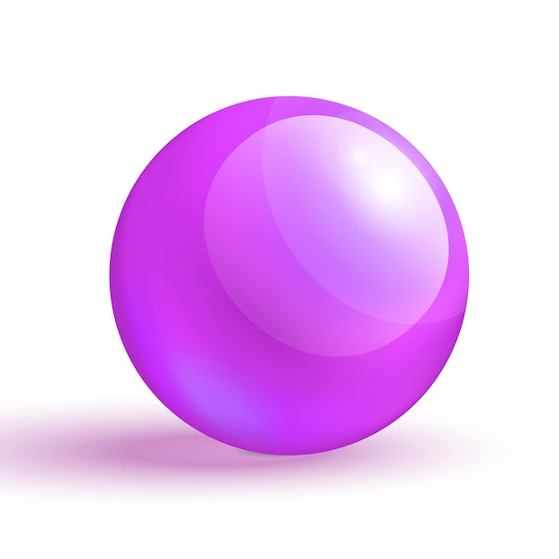 vector realistic purple bubbles on white background
