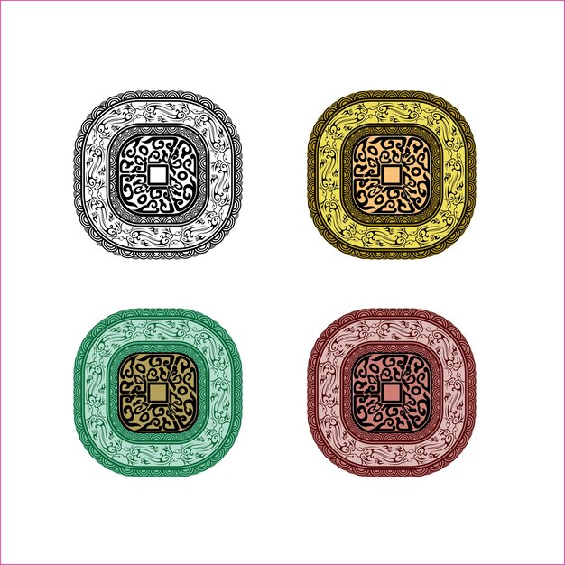 Vector rectangular patterned frame