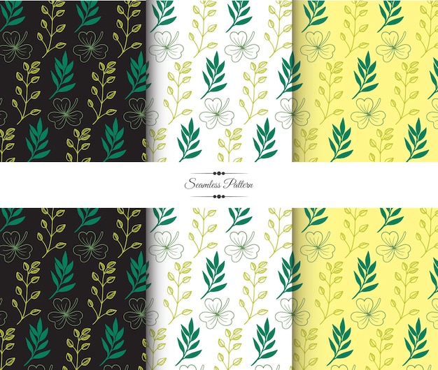 Vector seamless floral pattern stylish abstract illustration