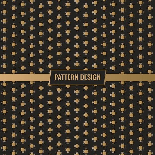 Vector seamless luxury pattern design in golden color
