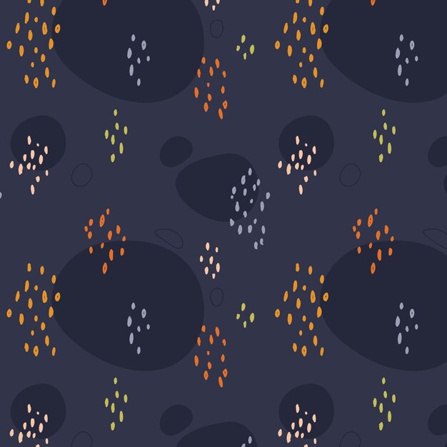vector seamless pattern - modern graphic textures on dark background.