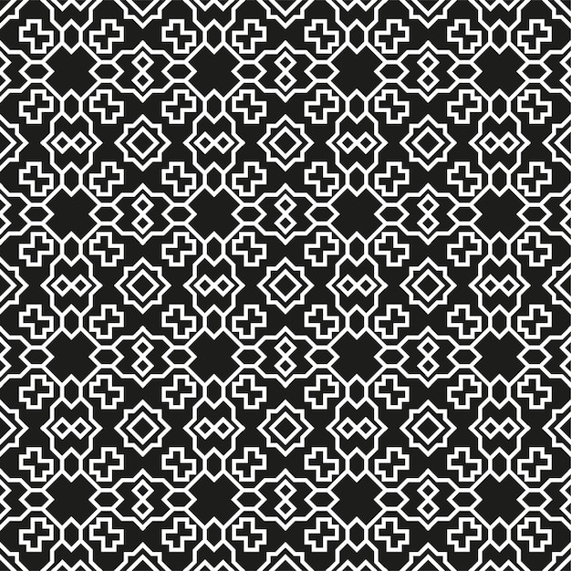 Vector seamless pattern. Modern stylish texture. Repeating geometric tiles with hexagonal elements