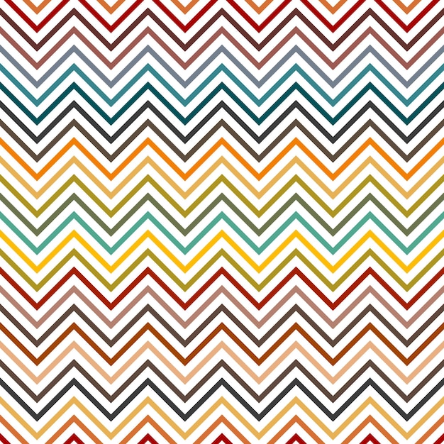 Vector seamless pattern with multicolored zigzag lines wrapping paper