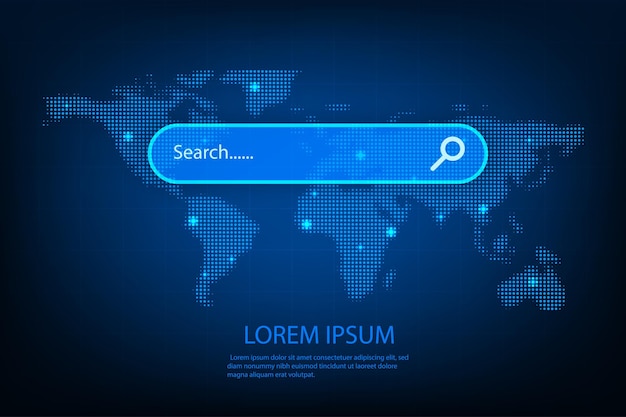 vector search concept technology abstract banner background