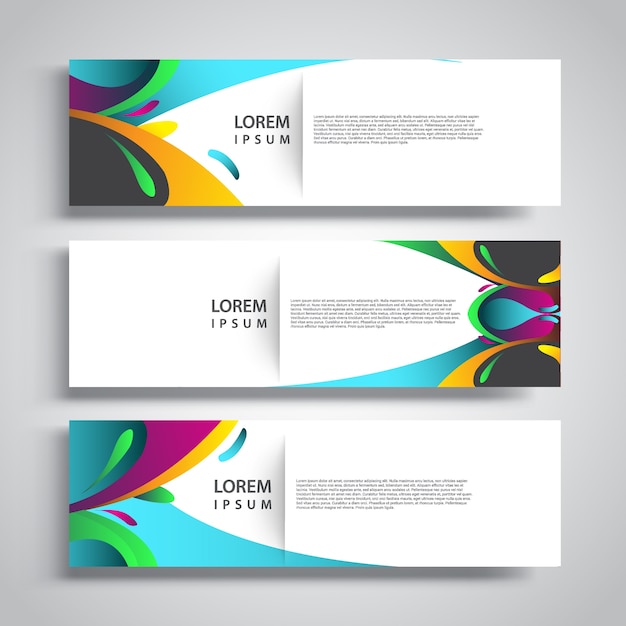 vector set abstract geometric design banner web template.