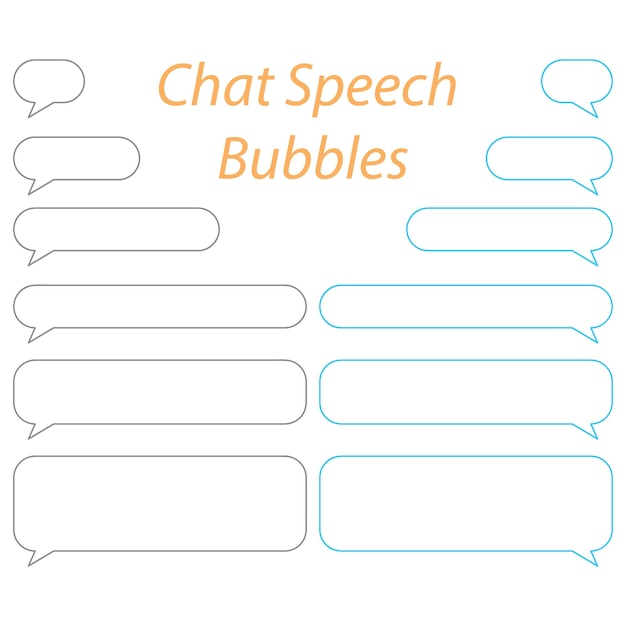 vector set of chat speech bubbles template design