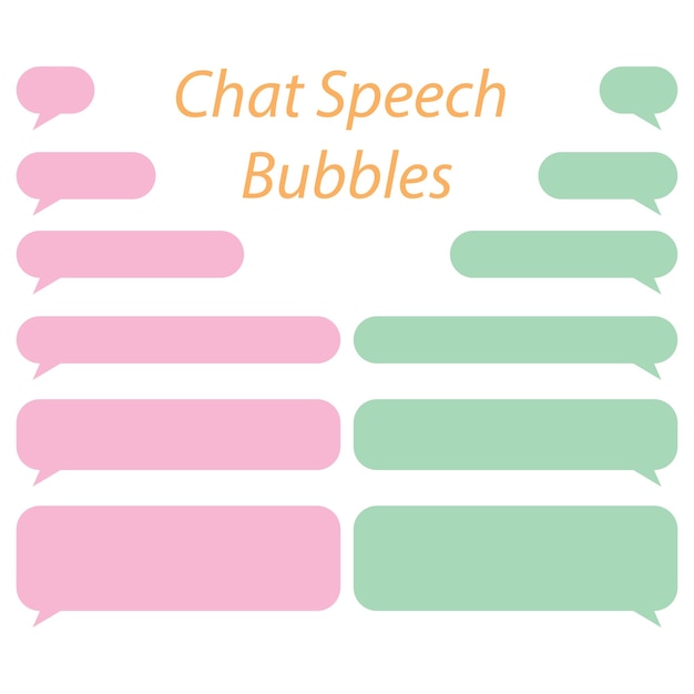 vector set of chat speech bubbles template design