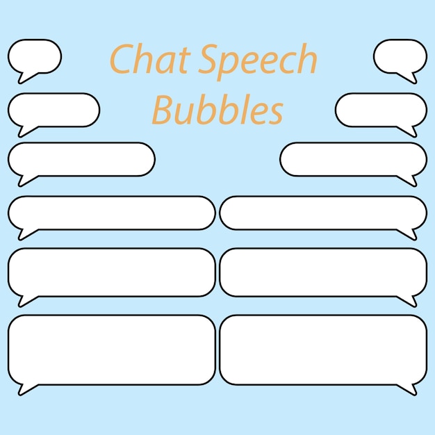 vector set of chat speech bubbles template design