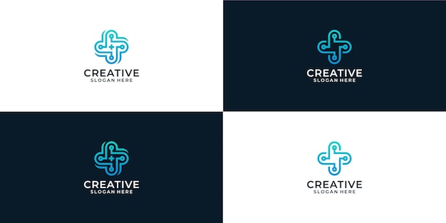 Vector set of medical logo template