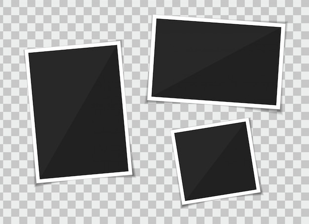 Vector set of template photo frame