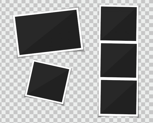 Vector set of template photo frame