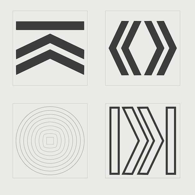 vector set of y2k extraordinary graphic assets modern abstract forms