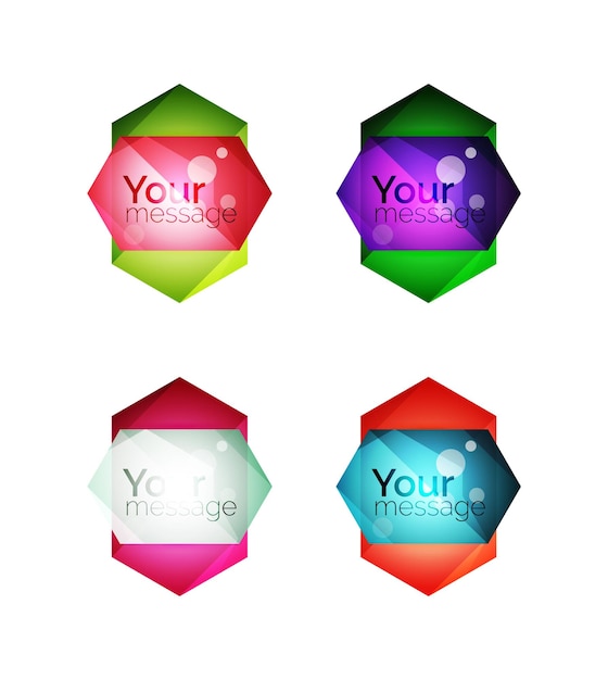 Vector shiny blank web option boxes