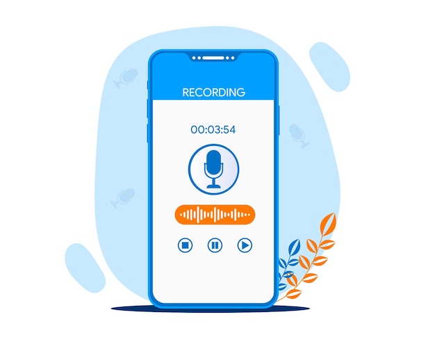 Vector sound recording illustartion