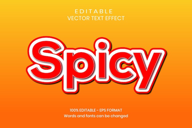 vector spicy text effect