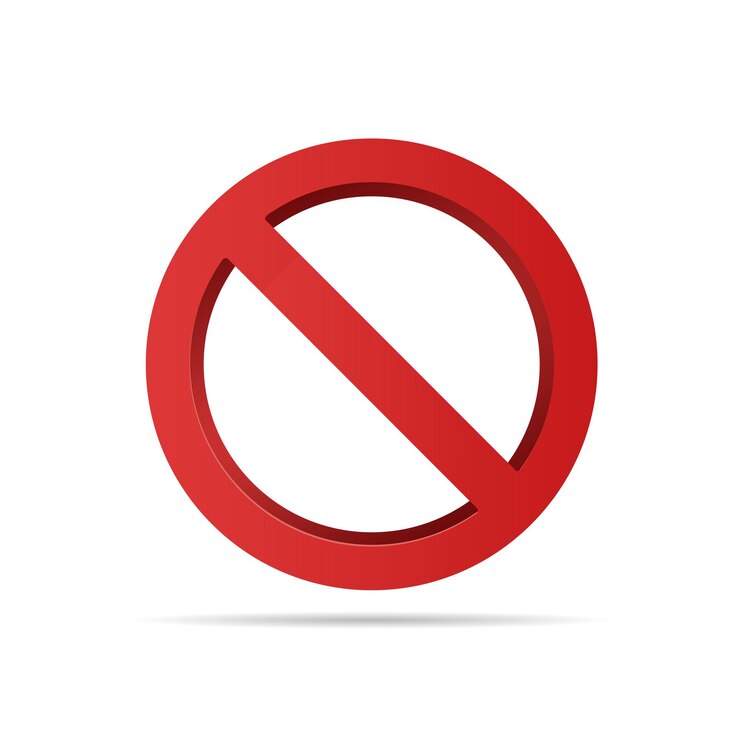 Vector vector stop sign icon no sign red warning isolated on white background