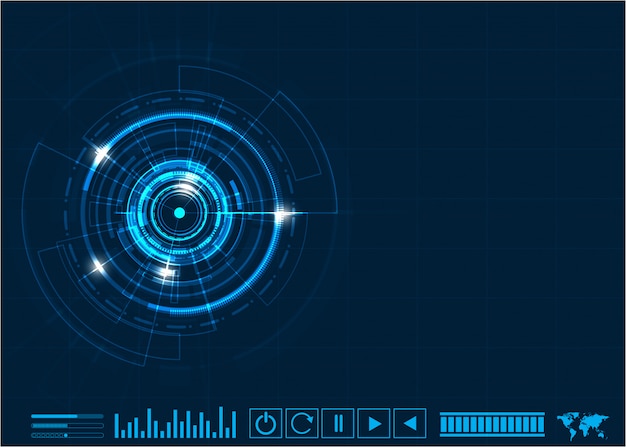 vector tech circle and technology background. 