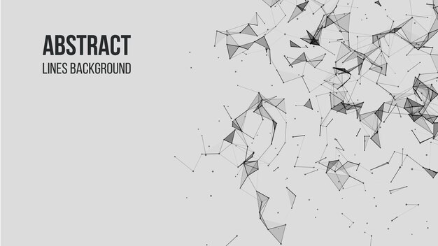 vector technology background plexus effect abstract polygonal background with connecting dots and lines connection technology background