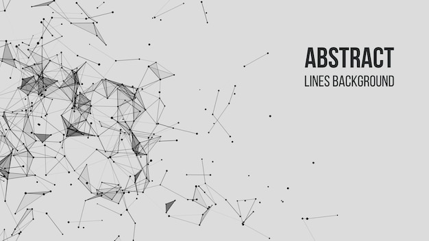 vector technology background plexus effect abstract polygonal background with connecting dots and lines connection technology background