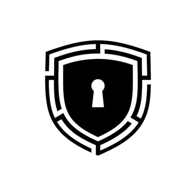 vector technology key shield logo