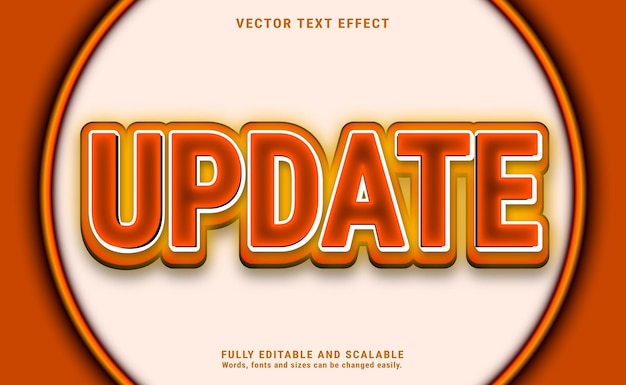 Vector text effect update editable and easy to use premium vector
