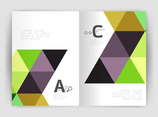 vector triangle print template