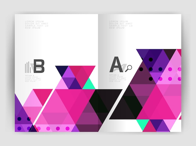 Vector triangle print template