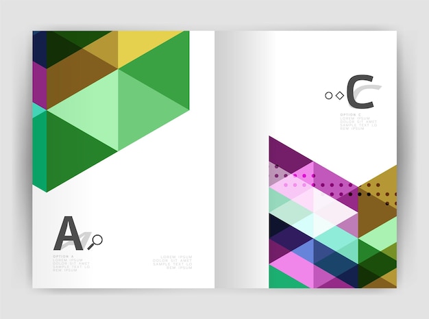 vector triangle print template