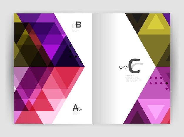 Vector triangle print template