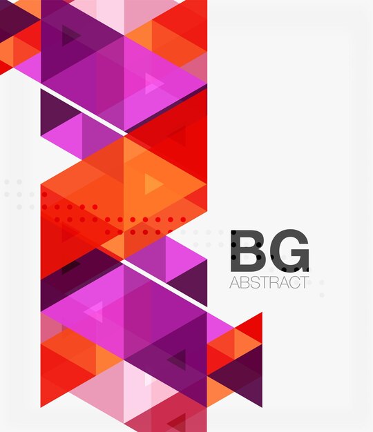 Vector triangles abstract background
