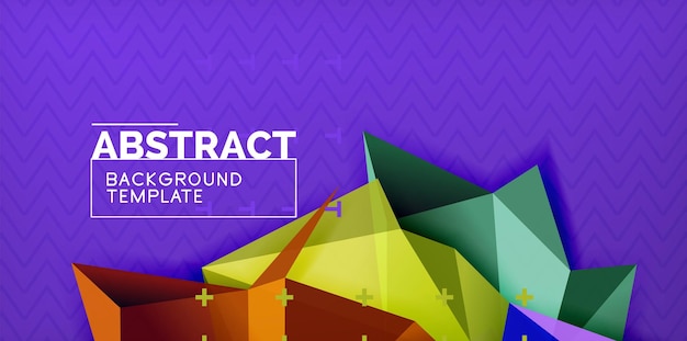 vector triangular 3d geometric shapes background modern poster design