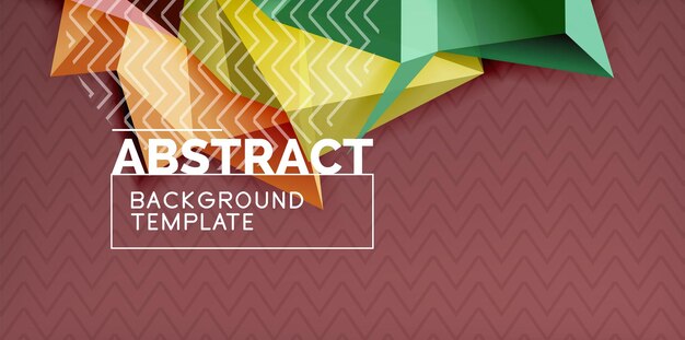 vector triangular 3d geometric shapes background modern poster design