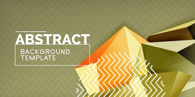 vector triangular 3d geometric shapes background modern poster design