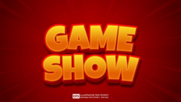 vector vector 3d text game show editable text effect font