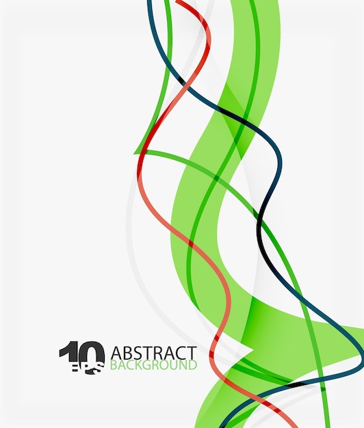 vector wave lines abstract background colorful modern geometric template