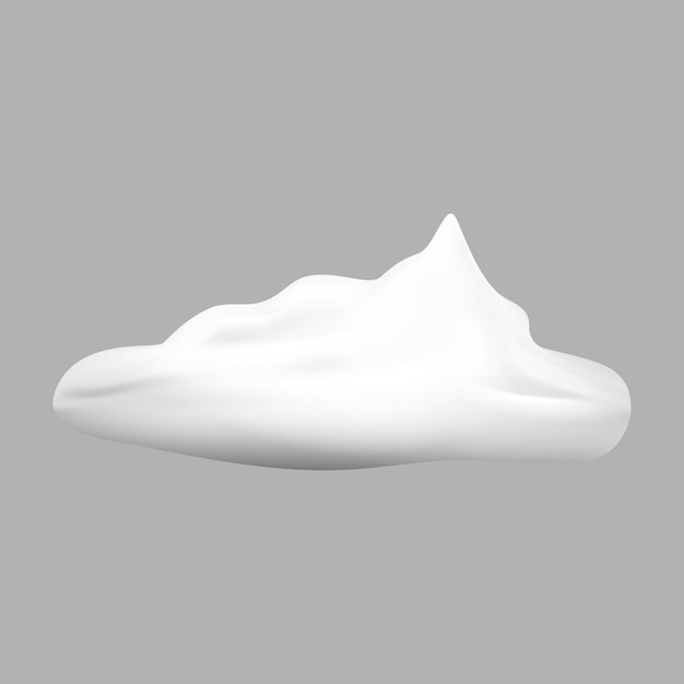 Vector white cream realistic vecor illustration