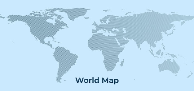 vector world map background line pattern
