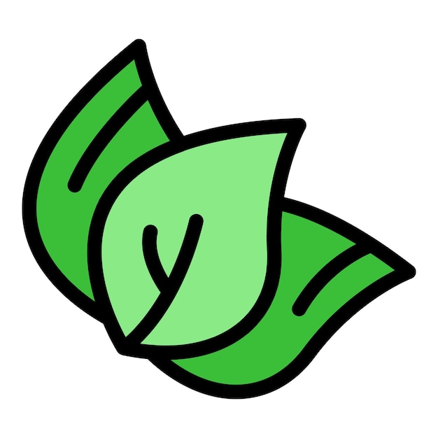 Vegetarian food icon outline vector Diet vegan Eco free color flat