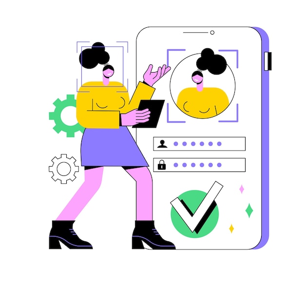 verification technologies abstract concept vector illustration