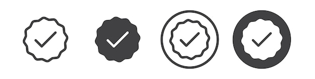 verified icon Simple outline vector logo
