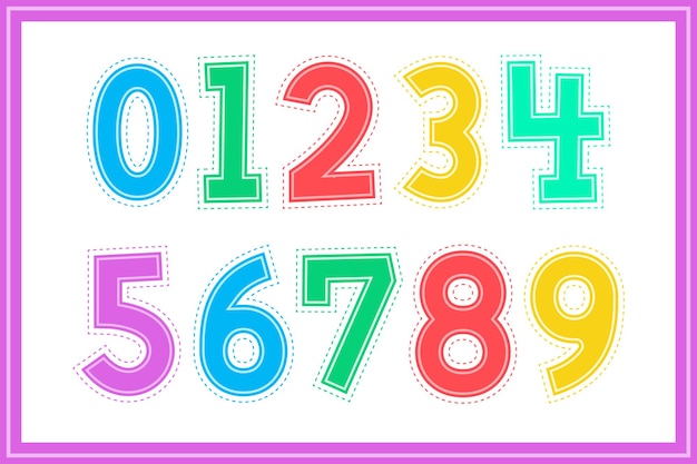 versatile collection of paper cutout numbers for various uses