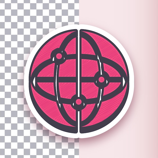 Versatile Red Sticker Vector Web Icon Design with Customizable Background